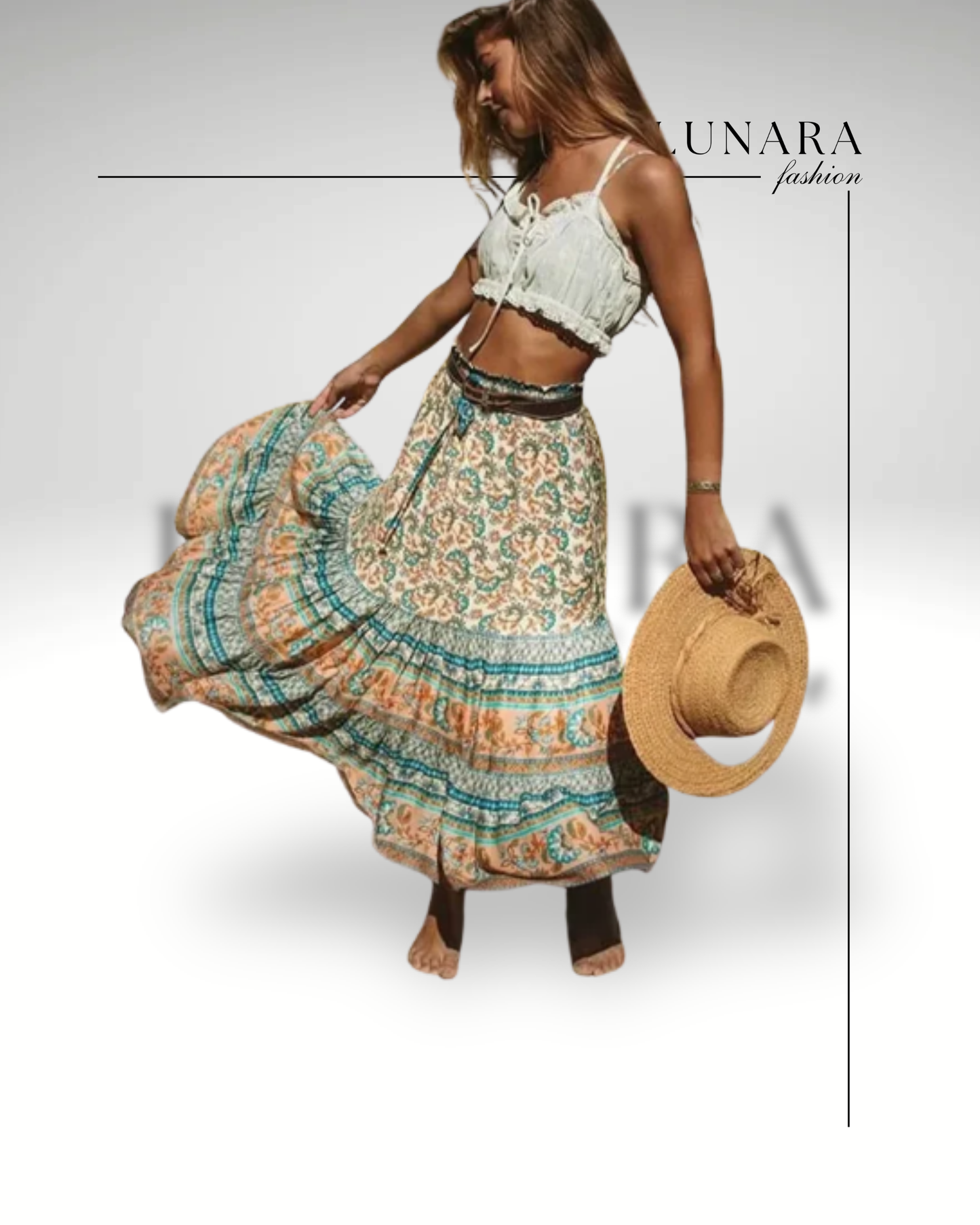 Printed Bohemian Skirt