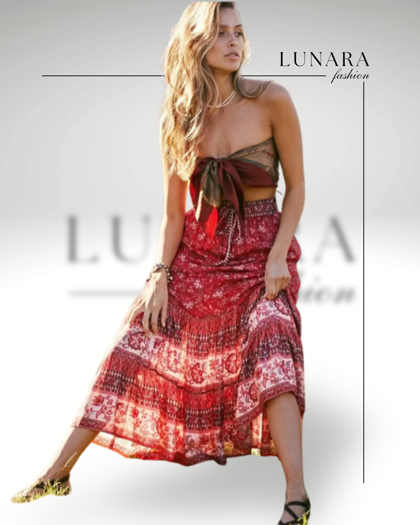 Printed Bohemian Skirt