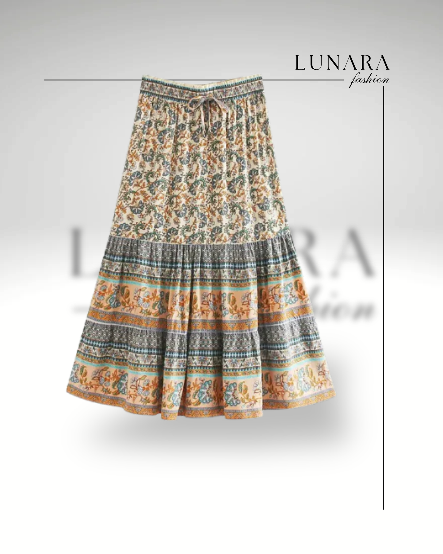 Printed Bohemian Skirt